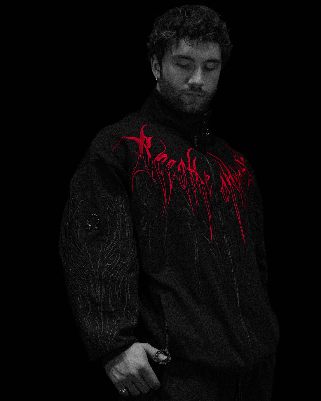Obsidian Oversized Zip-up Jacket [NIGHTMARE]