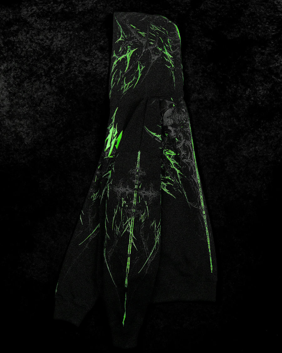 Prototype X Oversized pullover hoodie [NEON GREEN]