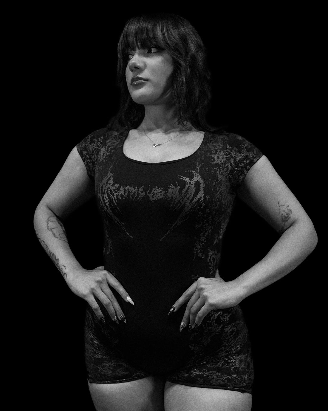 Women's Void Tech™ Regalia Open Back Bodysuit [DARKNESS]