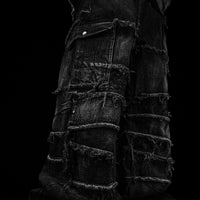 Oversized Distressed Denim Cargo jeans [ALLOY WASH]