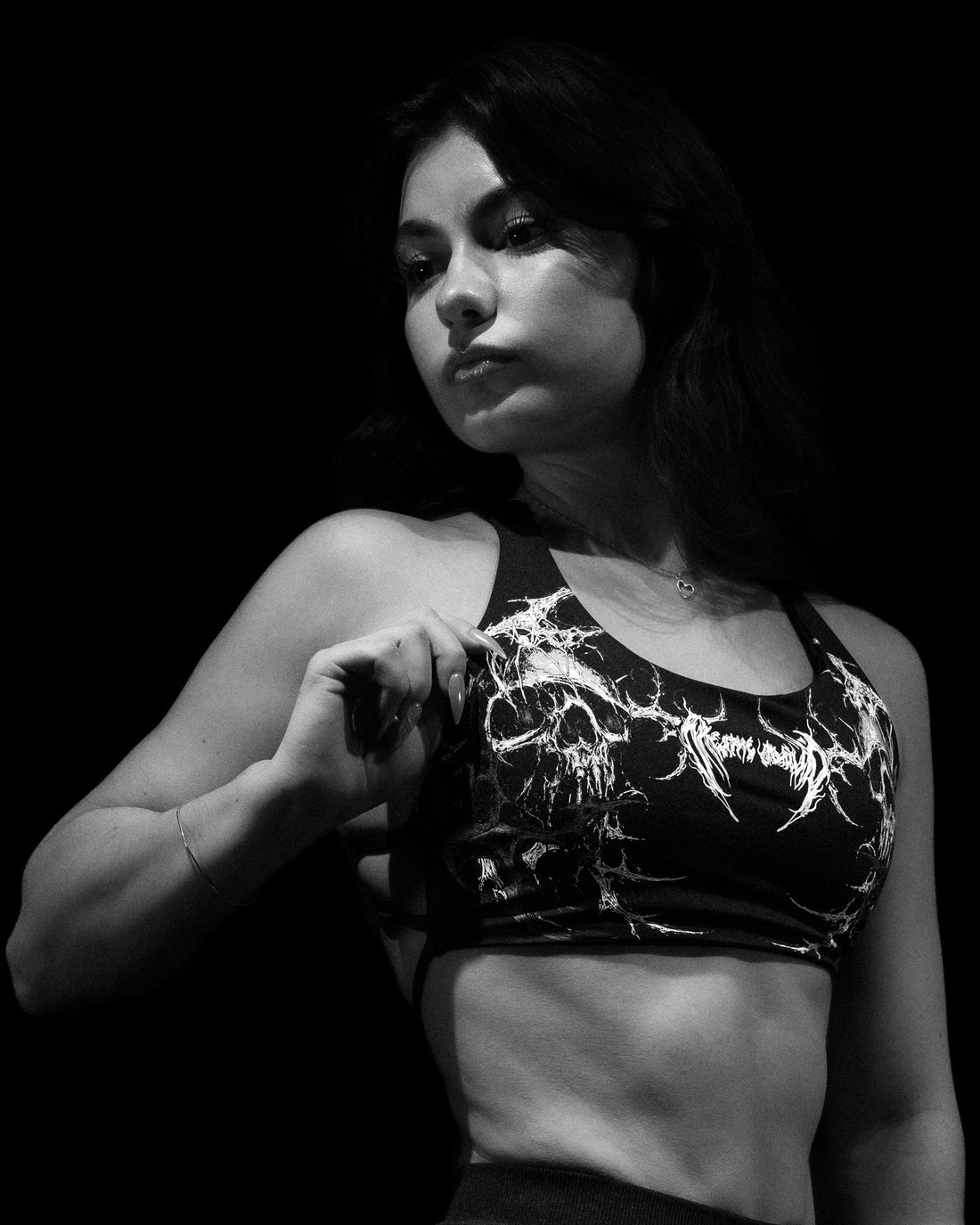 Void Tech™ Death Veil Sports Bra [VOID BLACK]