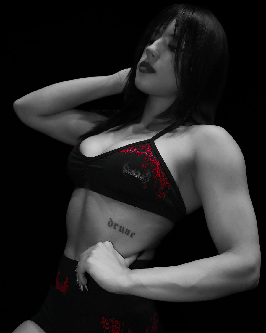 Women's Void Tech™ Dark Ember Halter Sports Bra [NIGHTMARE]
