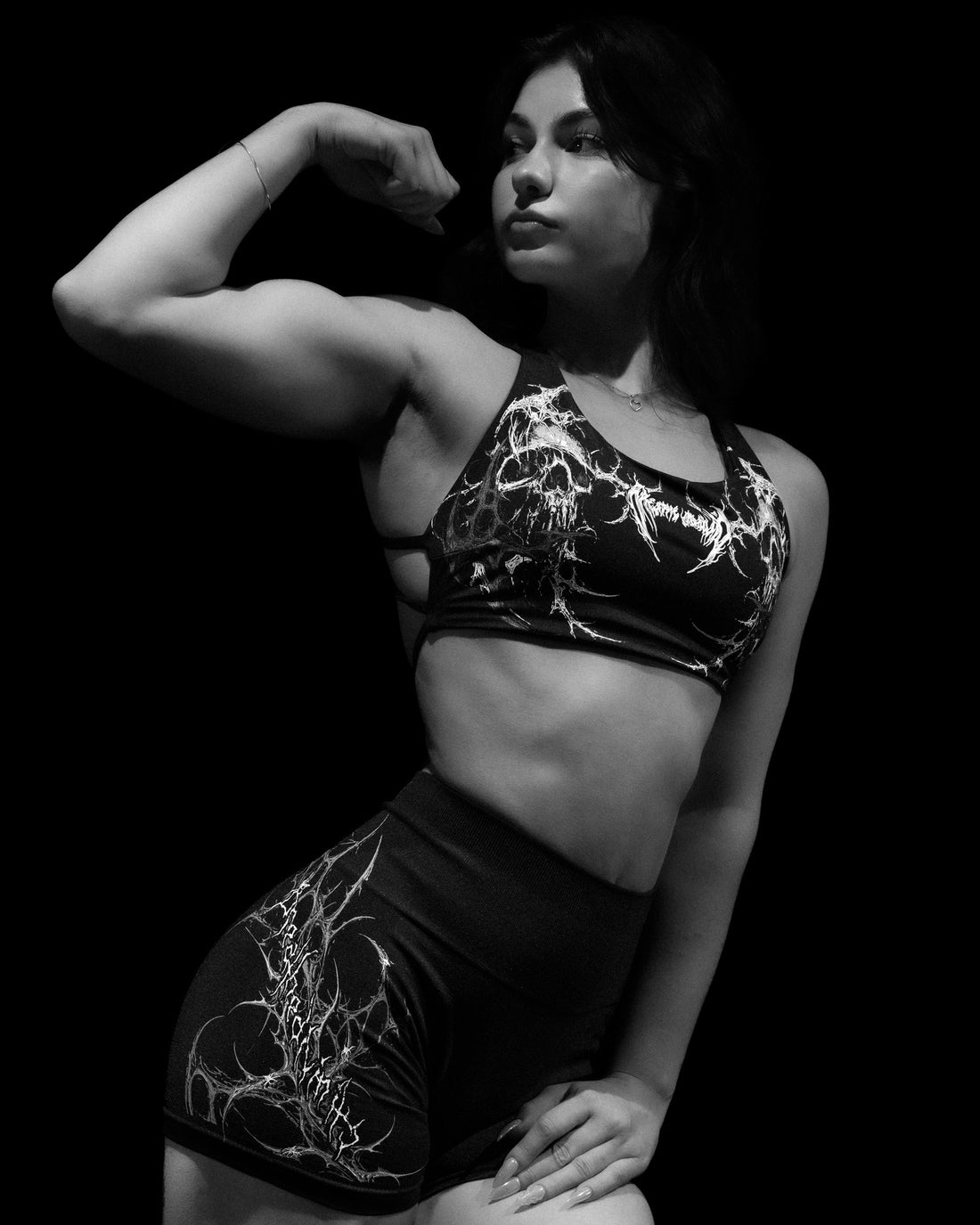 Void Tech™ Death Veil Sports Bra [VOID BLACK]