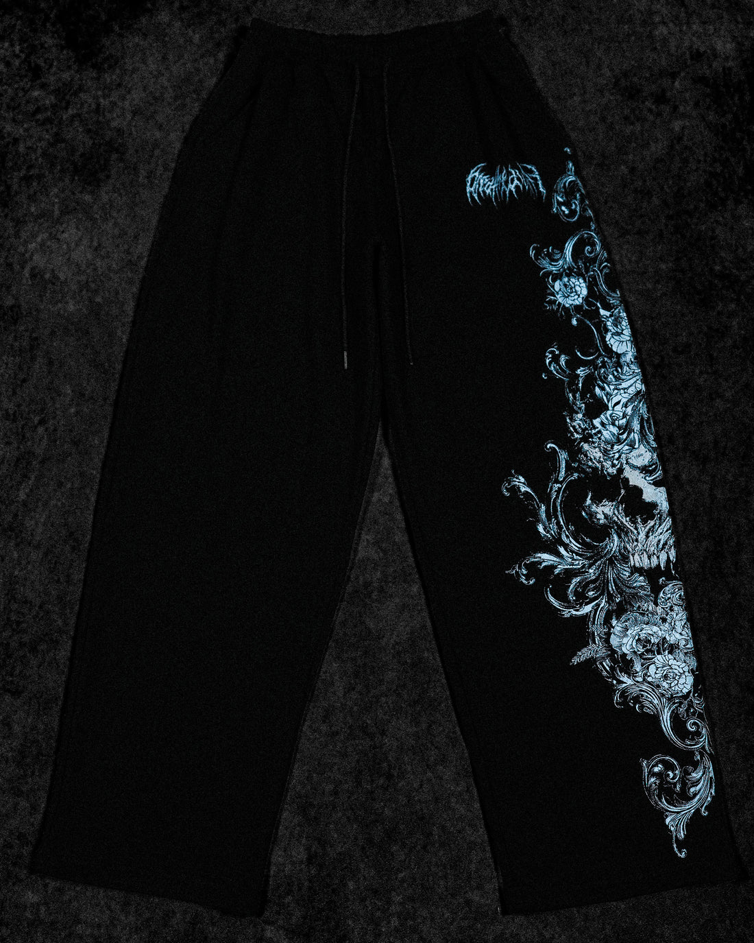 Women's Death Rose Banana Shaped Uncuffed Sweatpants [FROST]