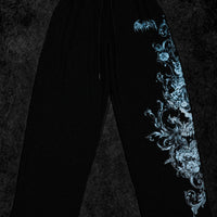 Women's Death Rose Banana Shaped Uncuffed Sweatpants [FROST]