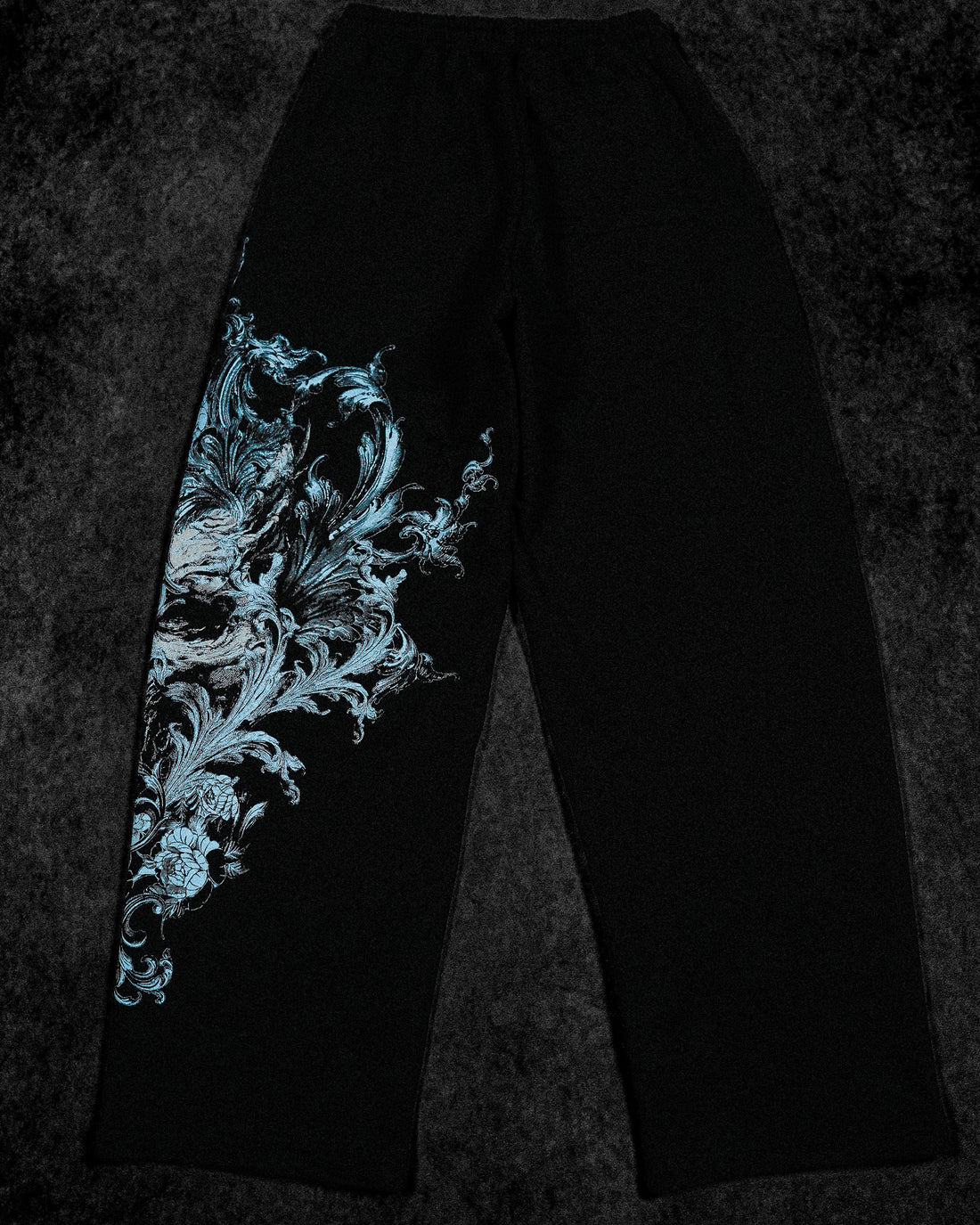 Women's Death Rose Banana Shaped Uncuffed Sweatpants [FROST]