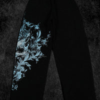Women's Death Rose Banana Shaped Uncuffed Sweatpants [FROST]