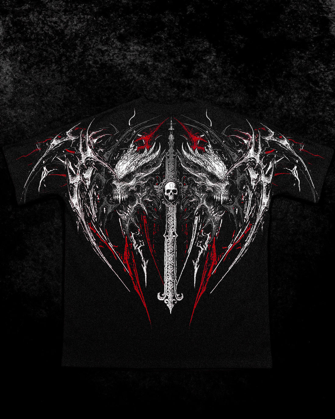 Hollow Souls Oversized T-shirt [HEAVENLY RED]