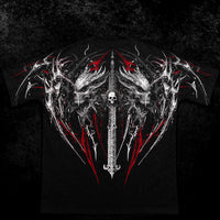 Hollow Souls Oversized T-shirt [HEAVENLY RED]