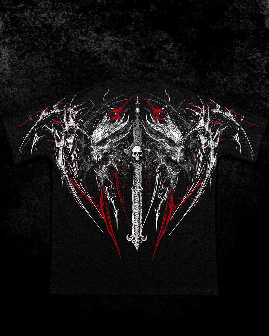Hollow Souls Oversized T-shirt [HEAVENLY RED]