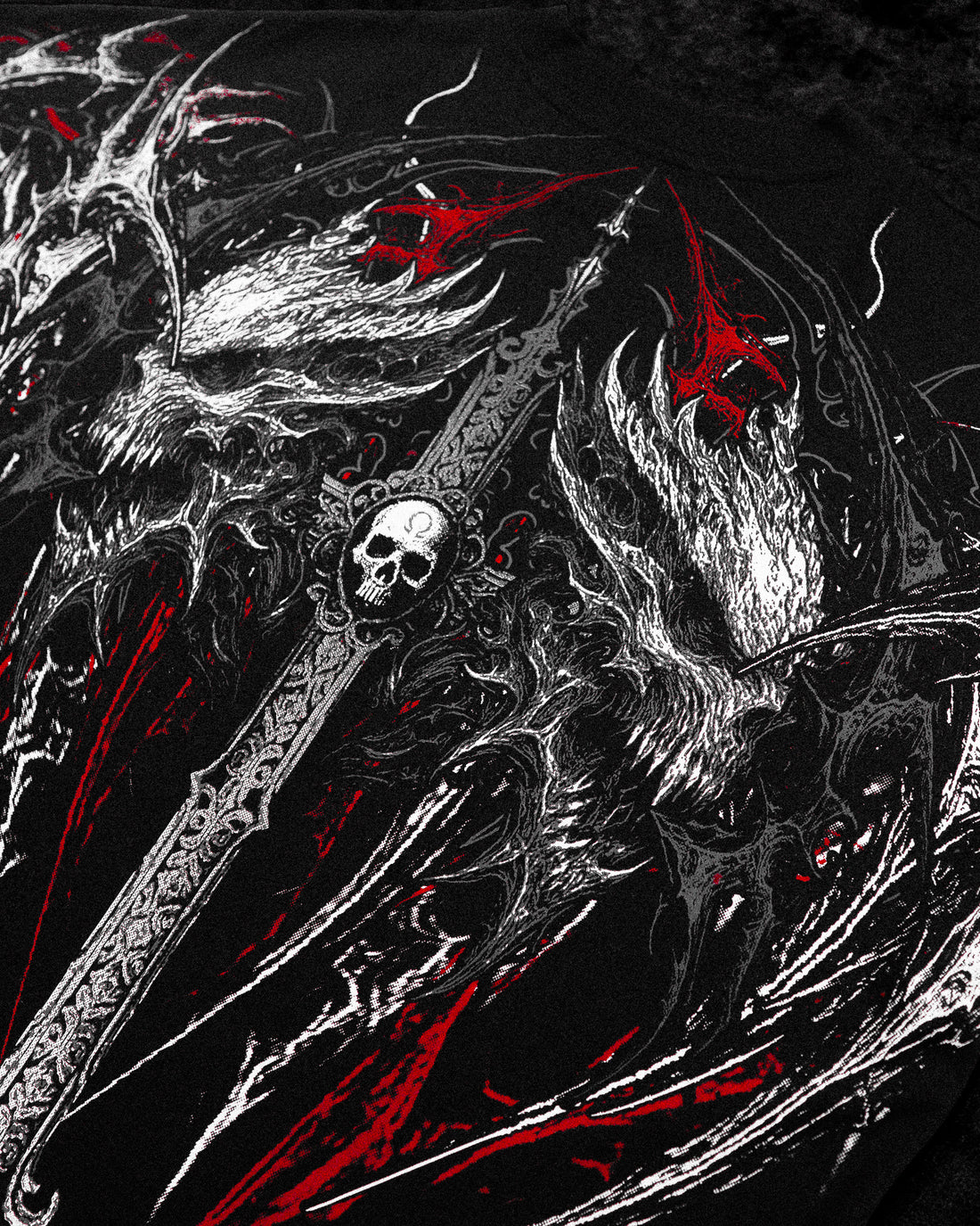 Hollow Souls Oversized T-shirt [HEAVENLY RED]