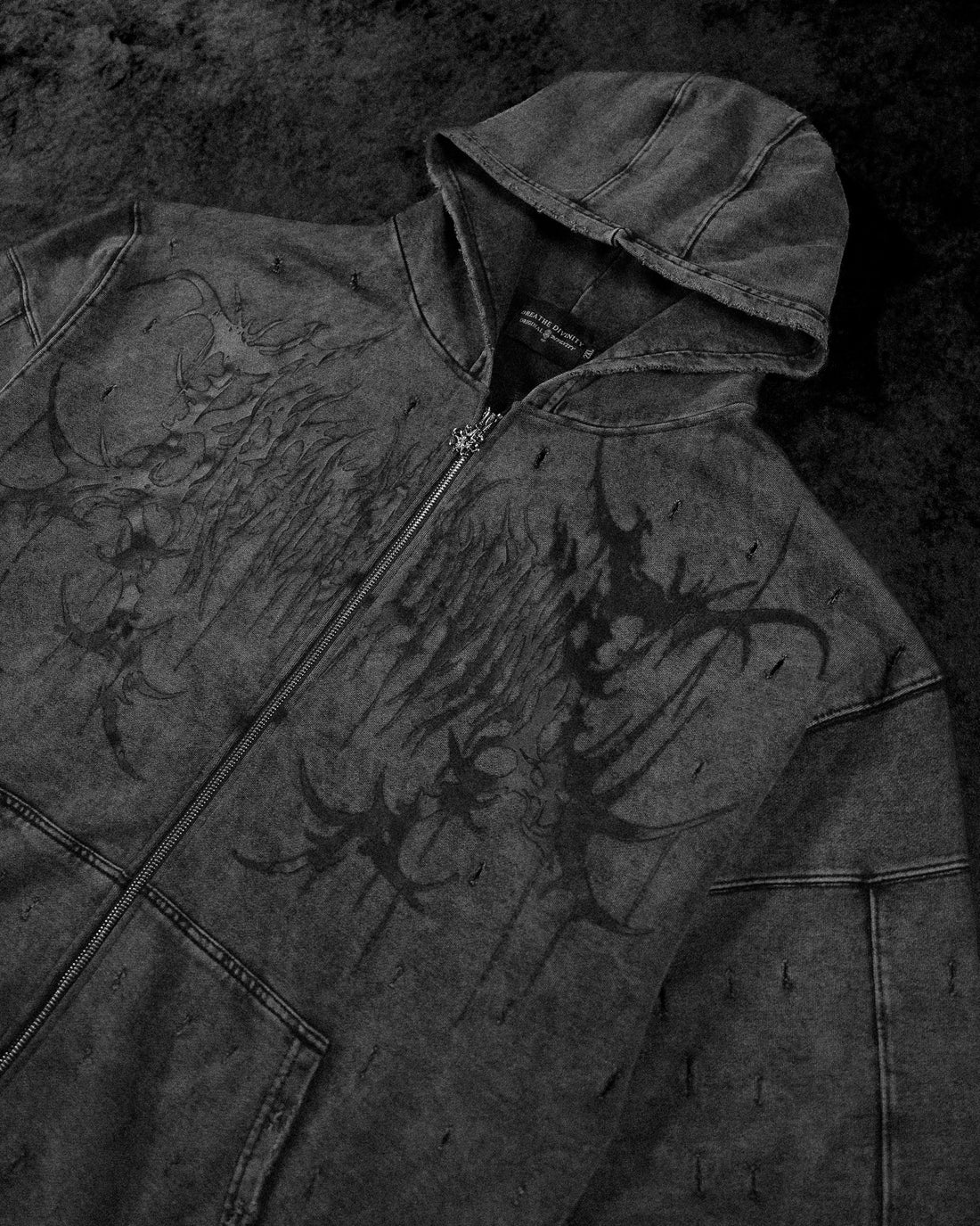 Mens Tarnished Zip-up Hoodie [VINTAGE]