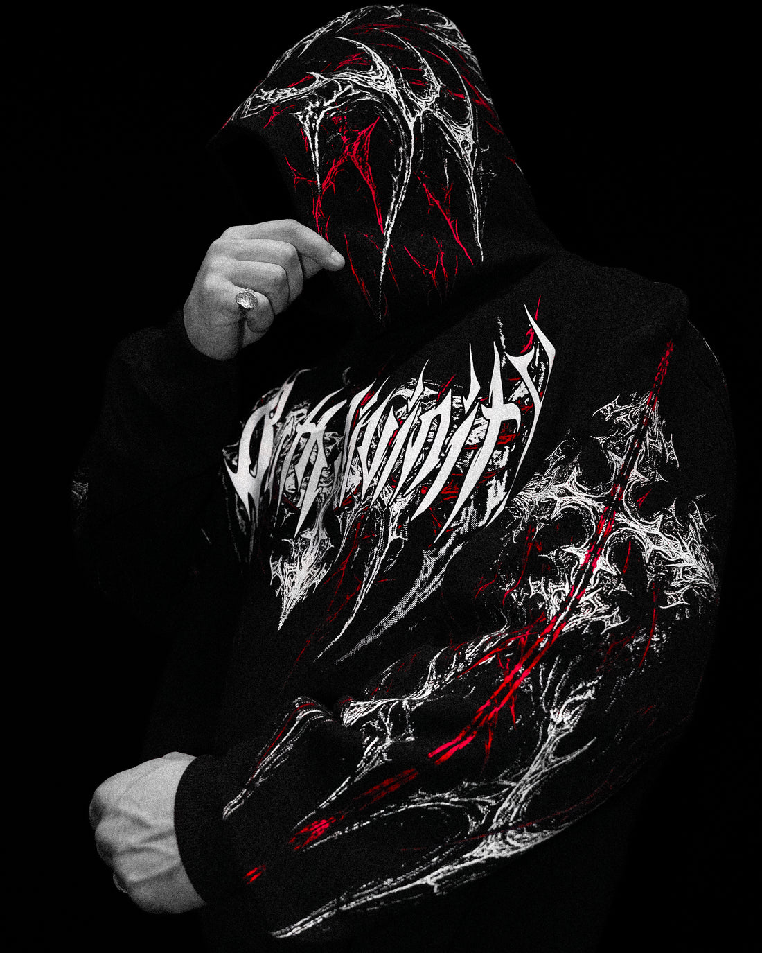 Prototype X Oversized pullover hoodie [HEAVENLY RED]