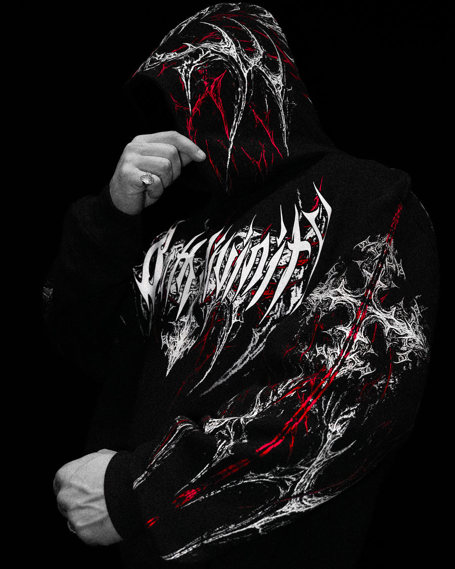 Prototype X Oversized pullover hoodie [HEAVENLY RED]