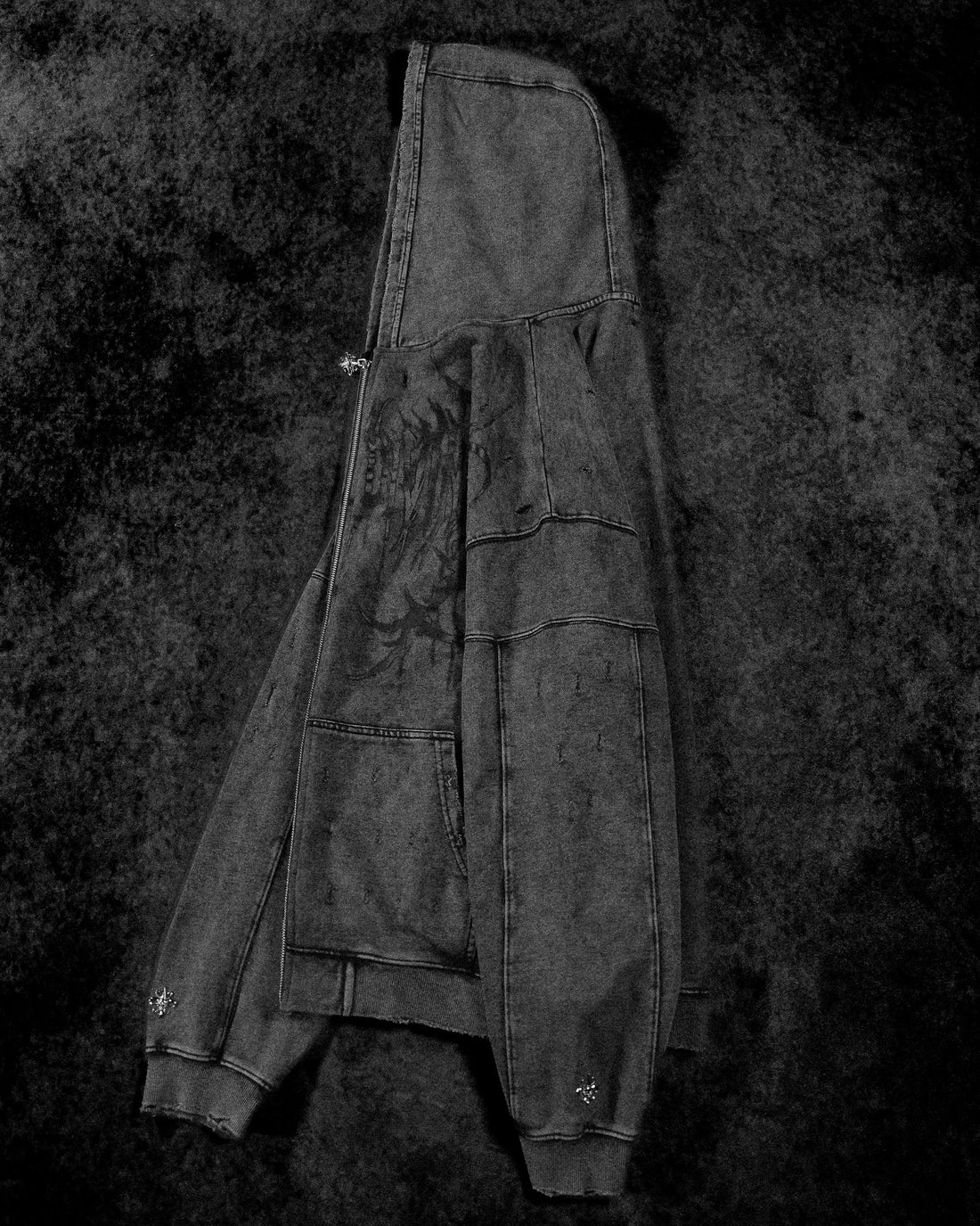 Mens Tarnished Zip-up Hoodie [VINTAGE]