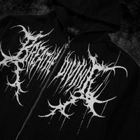 Mens Tarnished Zip-up Hoodie [VOID BLACK]