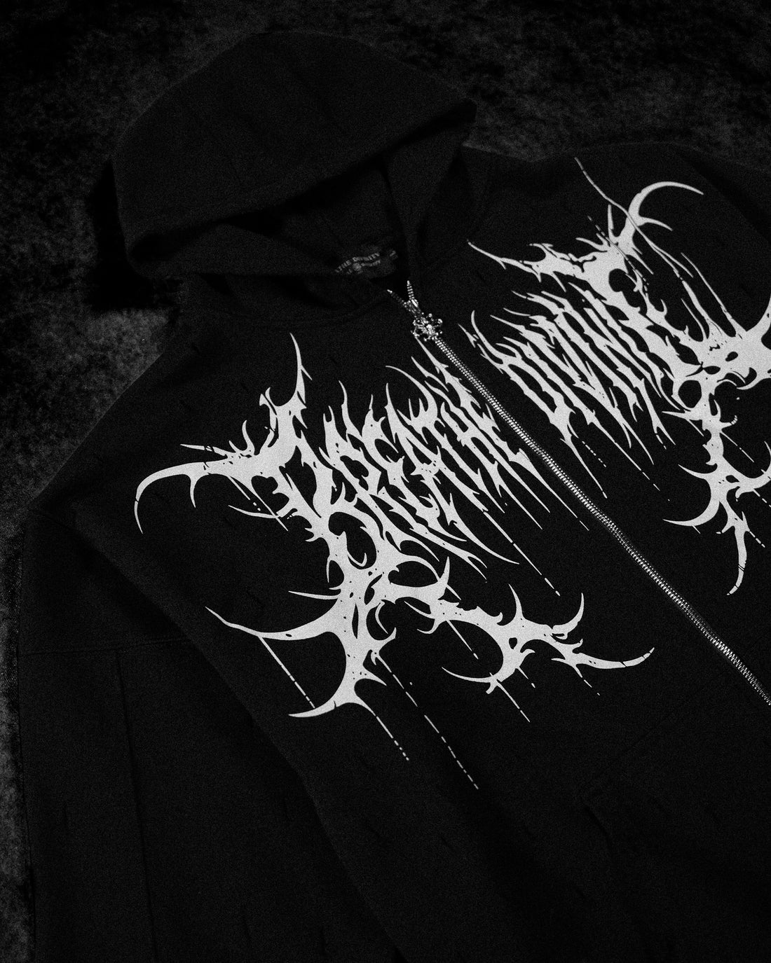 Mens Tarnished Zip-up Hoodie [VOID BLACK]