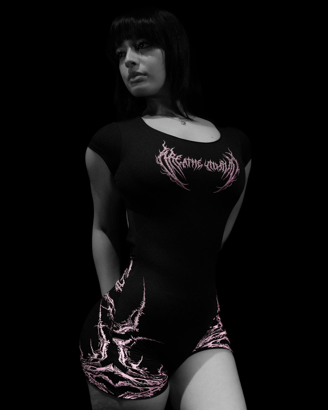 Void Tech™ Eternal Decay Open Back Bodysuit [BLOSSOM PINK]