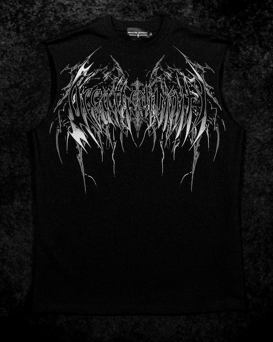 Dark Matter Oversized Cutoff Tee [VOID BLACK]