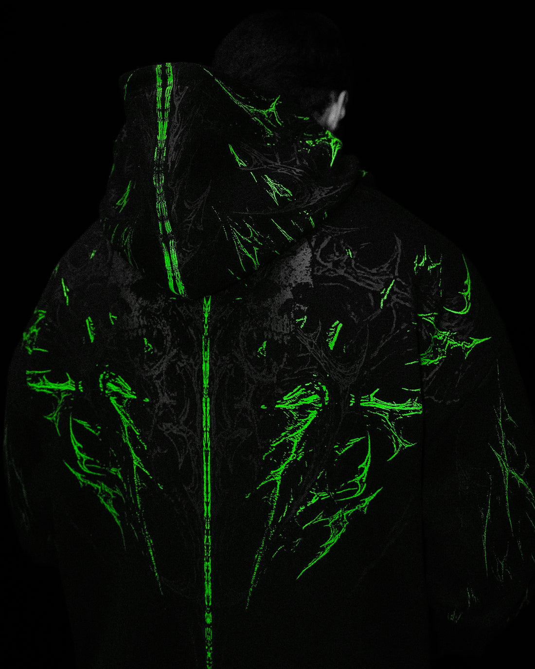 Prototype X Oversized pullover hoodie [NEON GREEN]
