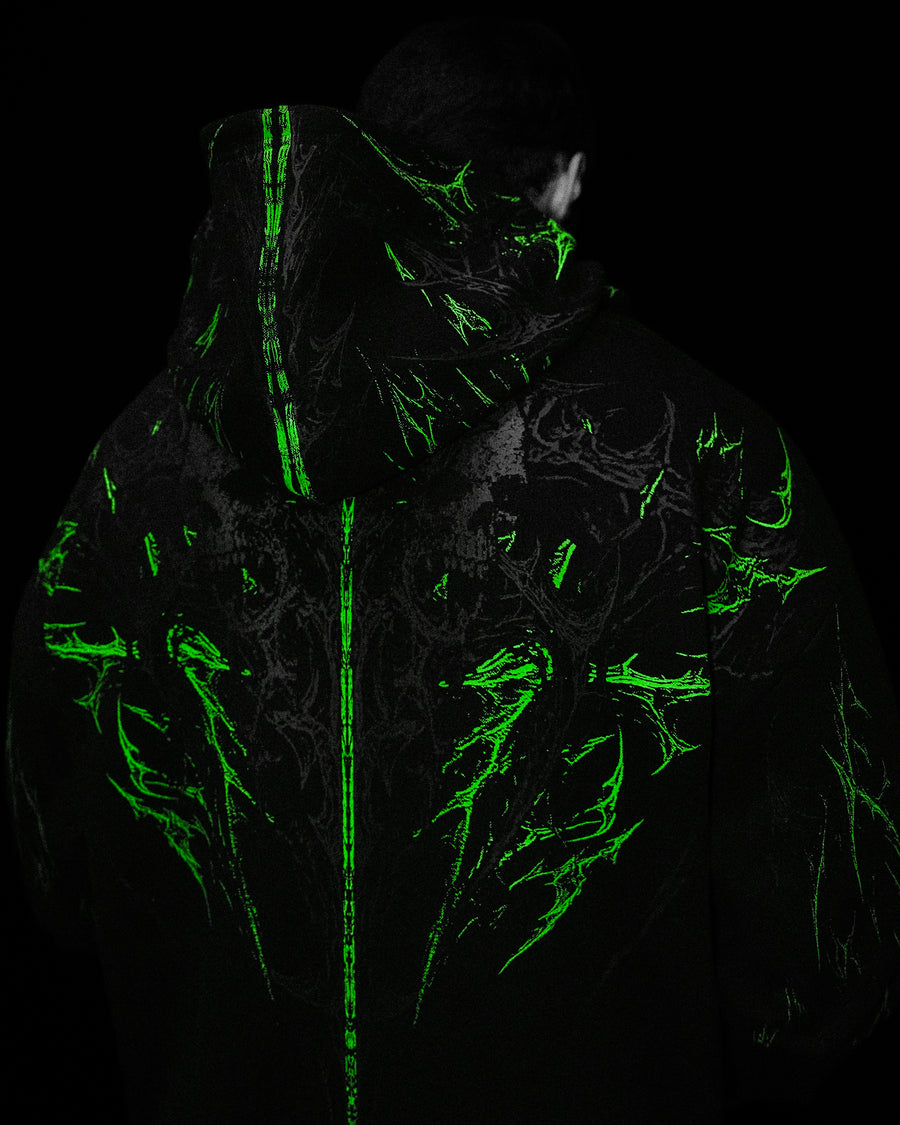 Prototype X Oversized pullover hoodie [NEON GREEN]