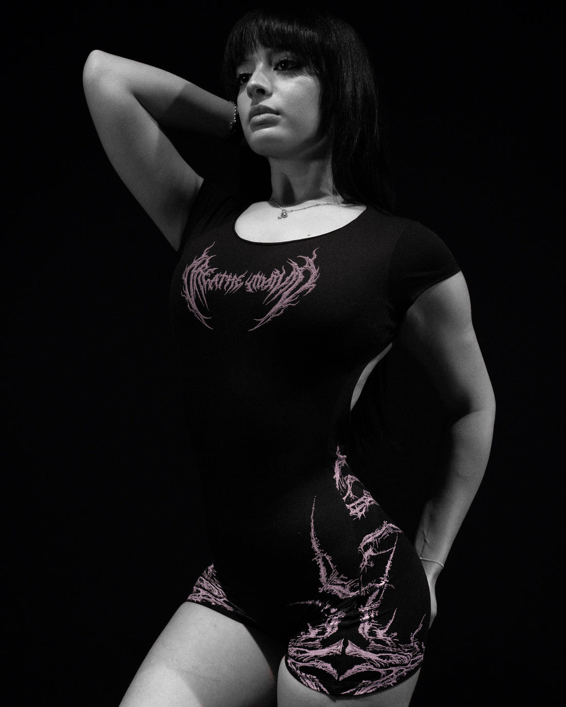 Void Tech™ Eternal Decay Open Back Bodysuit [BLOSSOM PINK]