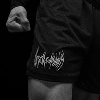 Mens Embroidery Bodybuilding Shorts [VOID BLACK]