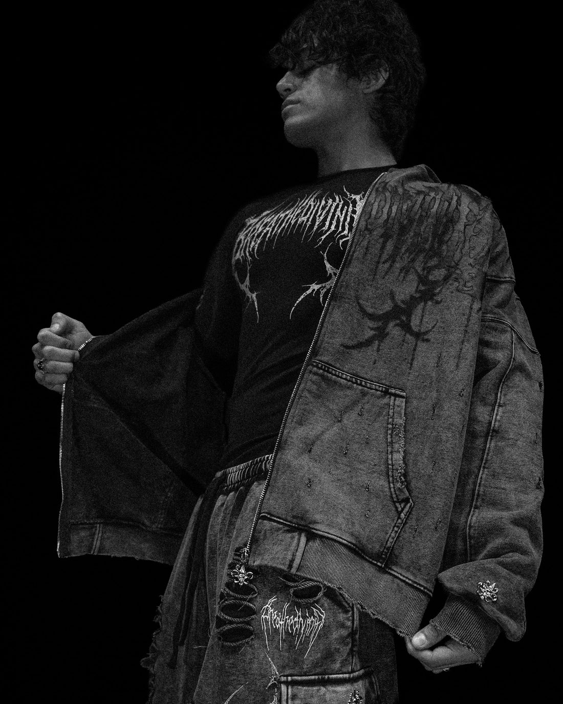 Mens Tarnished Zip-up Hoodie [VINTAGE]