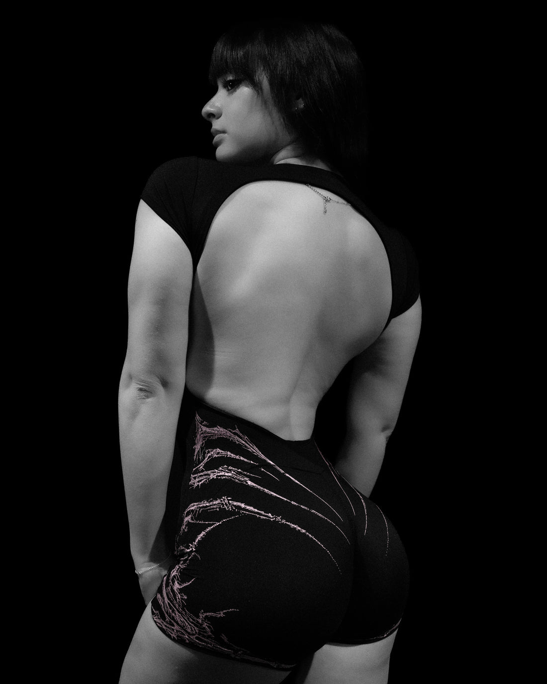 Void Tech™ Eternal Decay Open Back Bodysuit [BLOSSOM PINK]