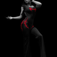 Void Tech™ Dark Reign Open Back Flare Bodysuit [NIGHTMARE]