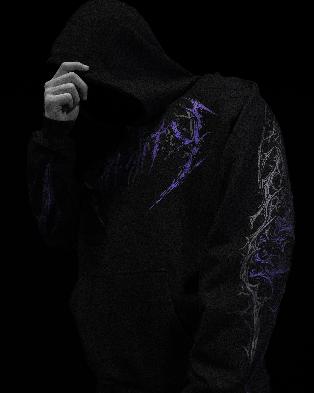 Eclipse Oversized Pullover Hoodie [HOLLOW PURPLE]
