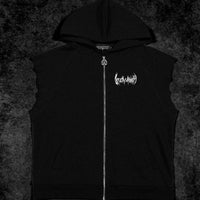 Venom Cutoff Zip-up Hoodie [VOID BLACK]