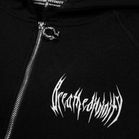 Venom Cutoff Zip-up Hoodie [VOID BLACK]