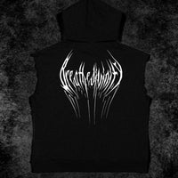 Venom Cutoff Zip-up Hoodie [VOID BLACK]