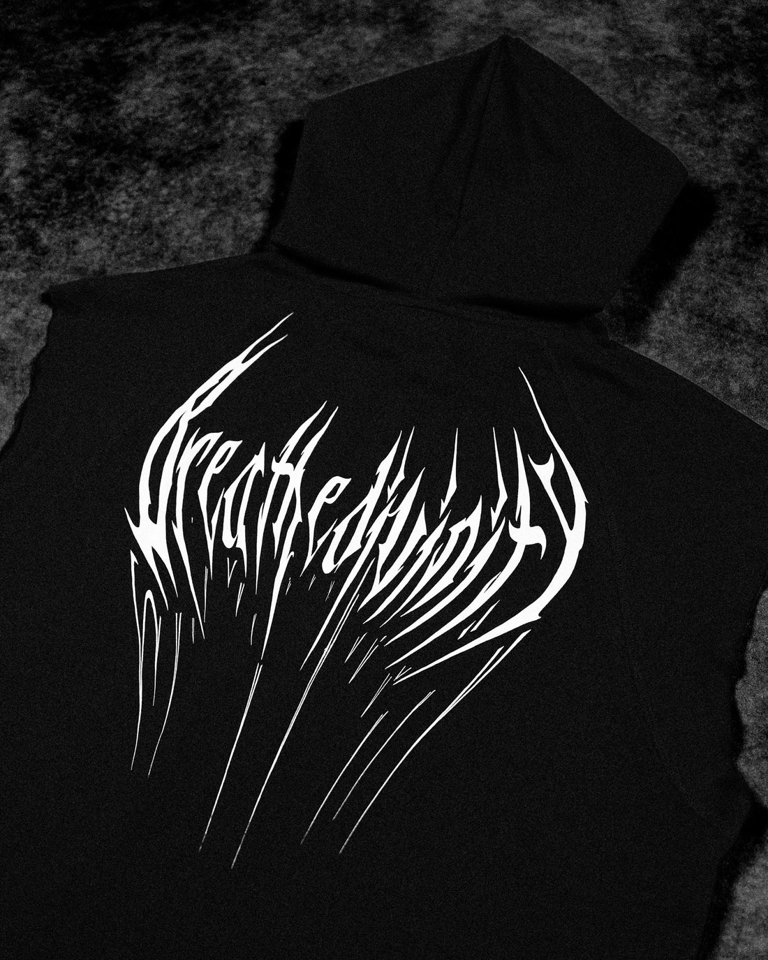 Venom Cutoff Zip-up Hoodie [VOID BLACK]