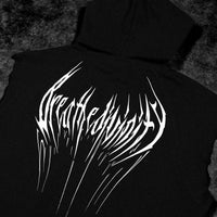Venom Cutoff Zip-up Hoodie [VOID BLACK]
