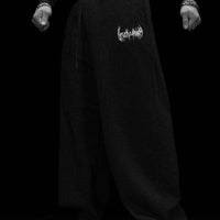 Mens Essential Uncuffed luxury sweatpants [VOID BLACK]