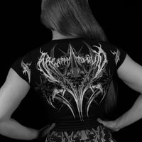 Womens Valkyrie Baby Tee [VOID BLACK]