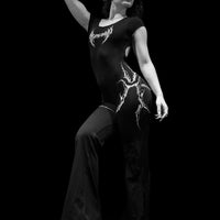 Void Tech™ Dark Reign Open Back Flare Bodysuit [VOID BLACK]