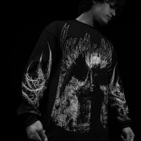 Death Portrait Oversized Longsleeve T-shirt [VOID BLACK]