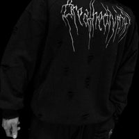 Mens Oversized Tarnished Crewneck [VOID BLACK]