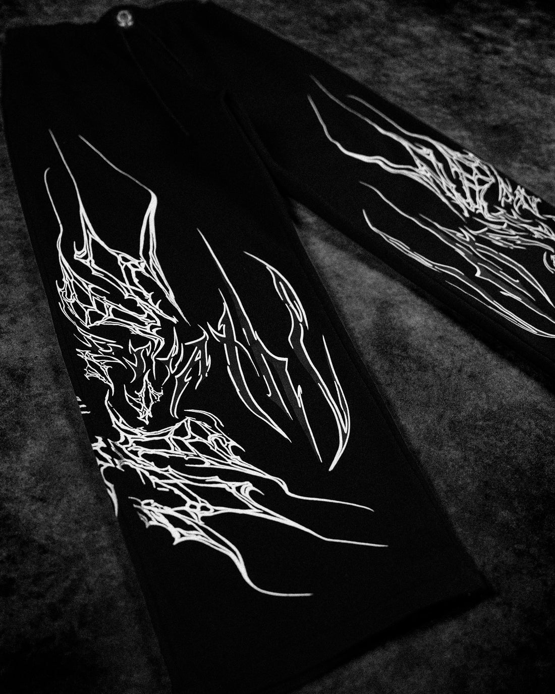 Nightfall Uncuffed Luxury Oversized Sweatpants [VOID BLACK]