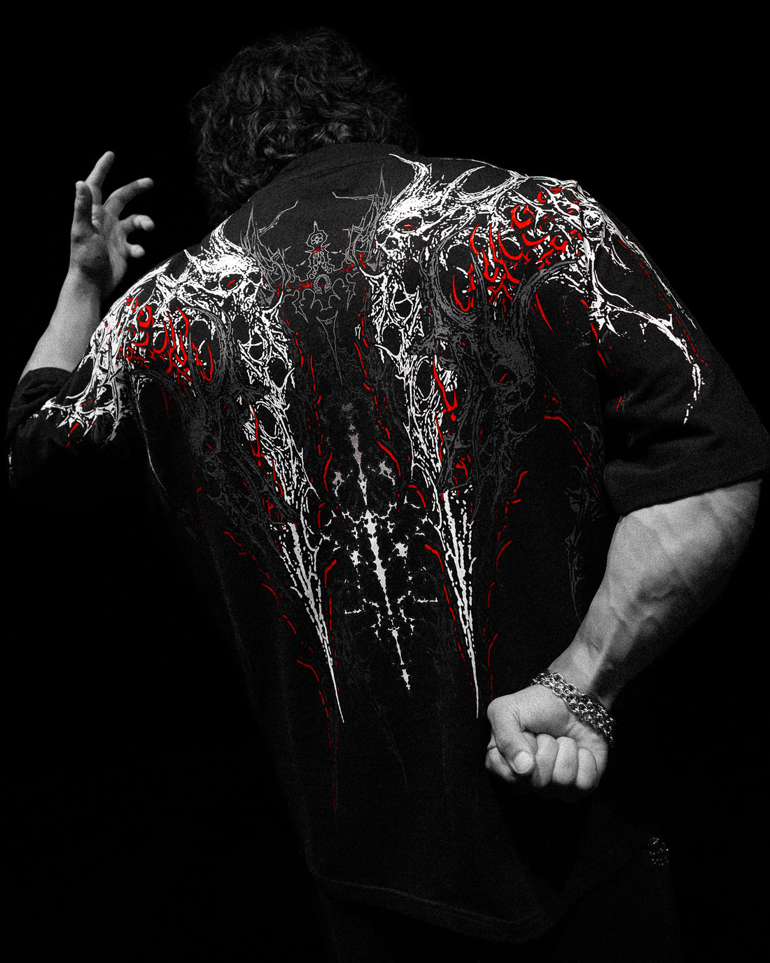 Necromancer Oversized T-shirt [HEAVENLY RED]