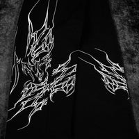 Nightfall Uncuffed Luxury Oversized Sweatpants [VOID BLACK]