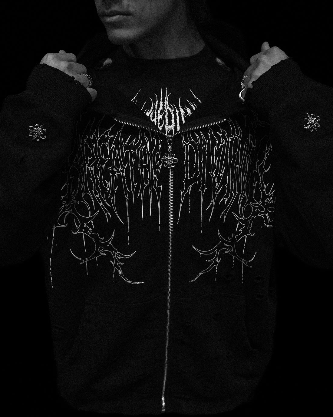 Mens Tarnished Zip-up Hoodie [ECLIPSE]
