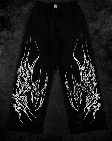 Nightfall Uncuffed Luxury Oversized Sweatpants [VOID BLACK]