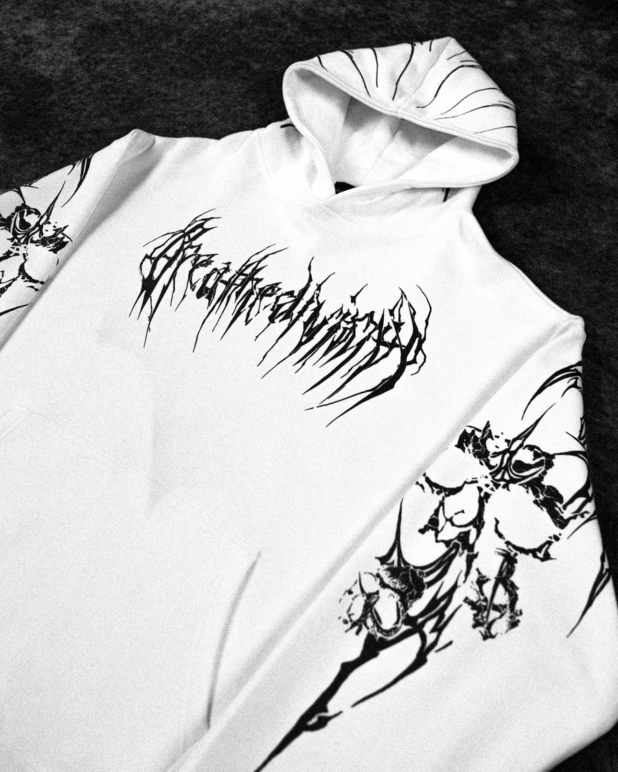 Doomslayer Oversized pullover hoodie [DIVINE WHITE]