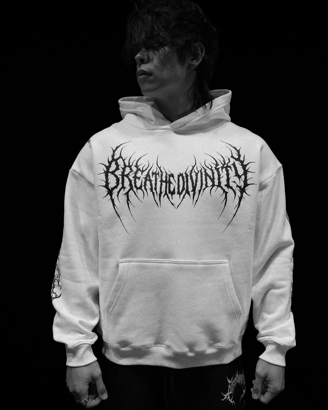 Dragon Blade Oversized pullover hoodie [DIVINE WHITE]