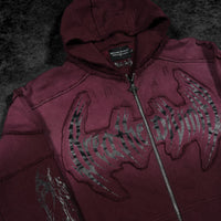 Ruined Oversized Zip-up Hoodie [VIOLA]