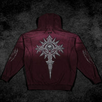 Ruined Oversized Zip-up Hoodie [VIOLA]